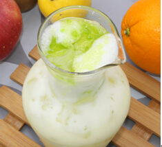 Fresh yogurt green apple