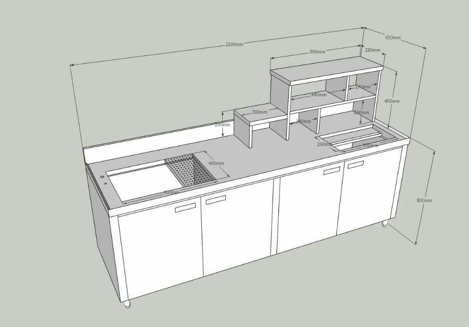 counter design for bubble tea store