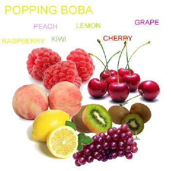 customized fruit flavour poppping boba