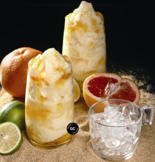 Bubble tea smoothies-Lemon pomelo smoothies