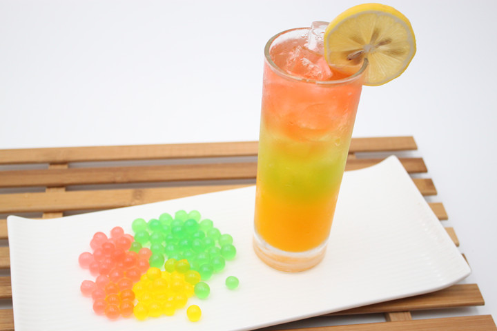 New bubble tea recipe: Rainbow popping boba soda drink