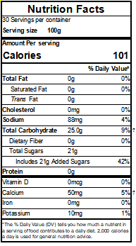 Calories in Popping Boba, popping boba nutrition information
