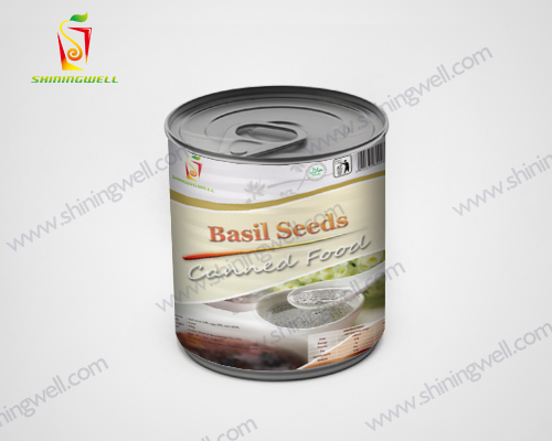 canned food basil seed for bubble tea